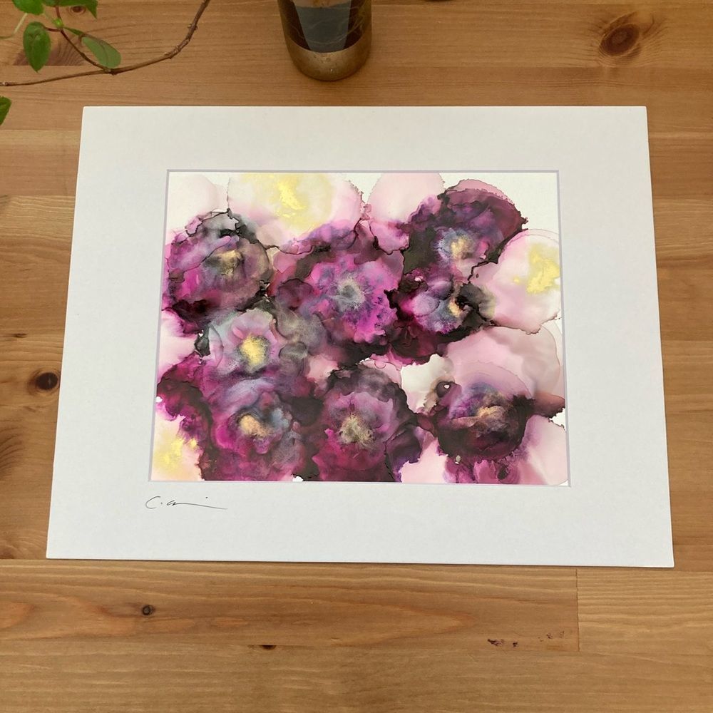 New Original Signed Artwork Alcohol Ink on Paper